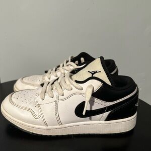 Jordan Kids Black and White Sneakers